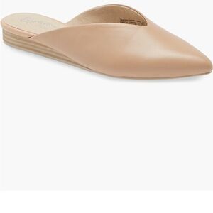 Seychelles 7.5 Leather Pointed Toe Mule - Nude